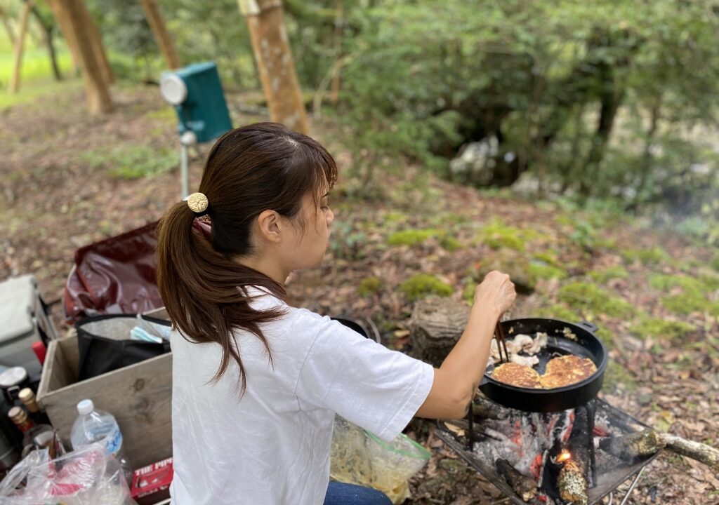 yuki cooking on the outside